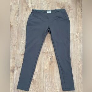 Columbia Women’s L Charcoal Gray Active Leggings Omni-wick Fleece Lined Hiking